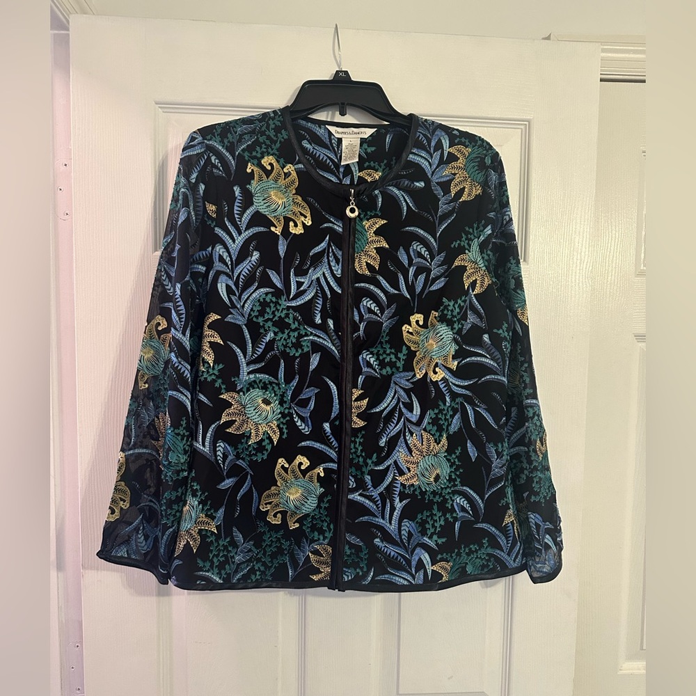 Drapers and Damons  Floral Jacket with Zipper